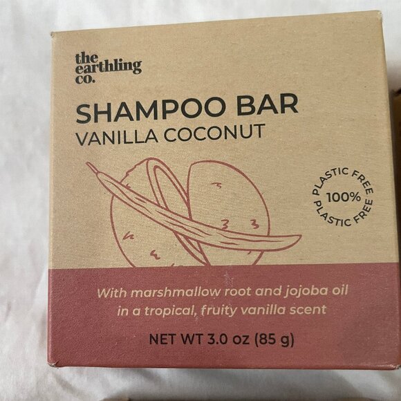 Lot of 4 The Earthling Co. 2 Shampoo Bar & 2 Conditioner Bar Vanilla Coconut 325 - Picture 2 of 16